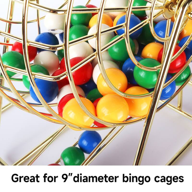 GSE™ 7/8-Inch Multi-Color Plastic Bingo Balls Set. Replacement Bingo Balls for Large Bingo Cage - Bingo Balls