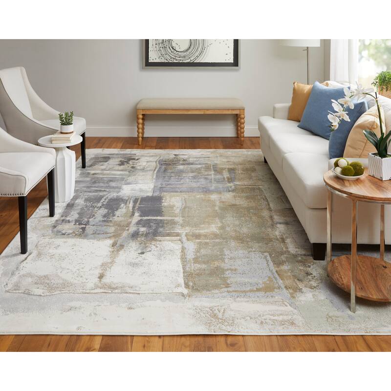 Grand Bazaar Takara Machine Made Watercolor Modern Area Rug