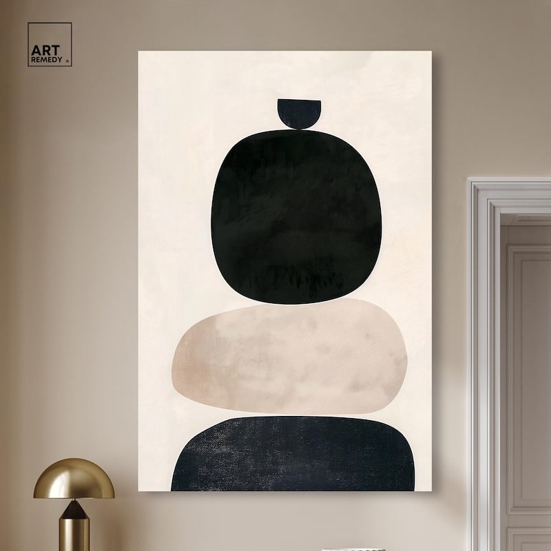 Pebble Pillars III Canvas by Art Remedy, Gallery Wrapped