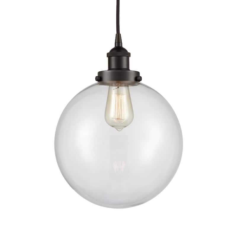 Innovations Lighting 616-1PH-14-10 Beacon Pendant Beacon 10" Wide - Oil Rubbed Bronze / Clear