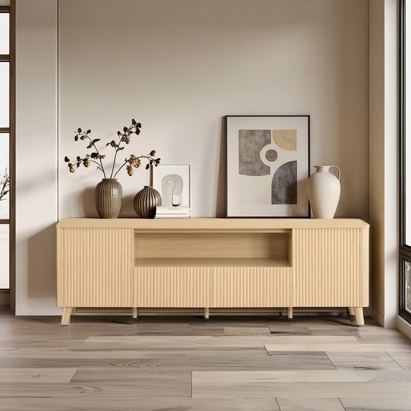 Spruce & Spring 70" TV Stand Modern Entertainment Center for TVs up to 80"