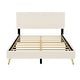 preview thumbnail 10 of 8, Modern Queen Upholstered Bed Frame with Corduroy Storage Bench.
