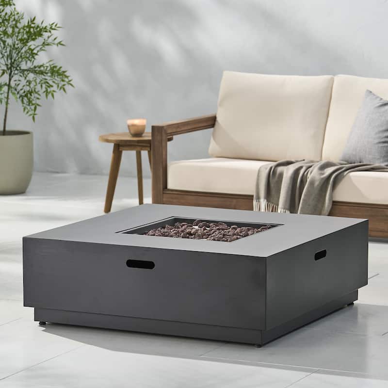 Wellington Outdoor 50,000 BTU Square Fire Pit (No Tank Holder) by Christopher Knight Home