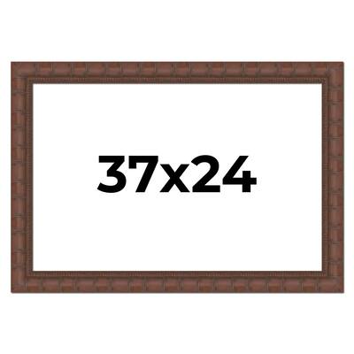 37x24 Frame Pewter Solid Wood Picture Frame Width 1.625 Inches | Interior Frame Depth 0.6875 Inches