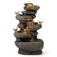 preview thumbnail 23 of 44, Glitzhome 24-inch Outdoor 2-tier Faux Pebbles Polyresin Birdbath Fountain with Pump