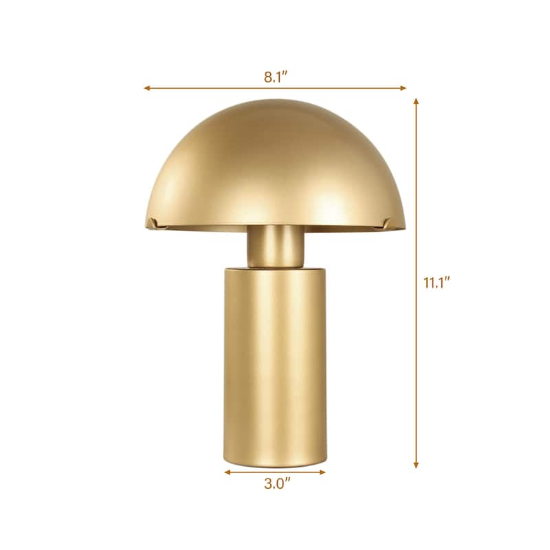 Mushroom Table Lamp Metal Gold Dome Table Lamps