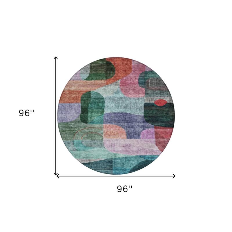 HomeRoots Abstract Transitional Rectangle Outdoor Rug
