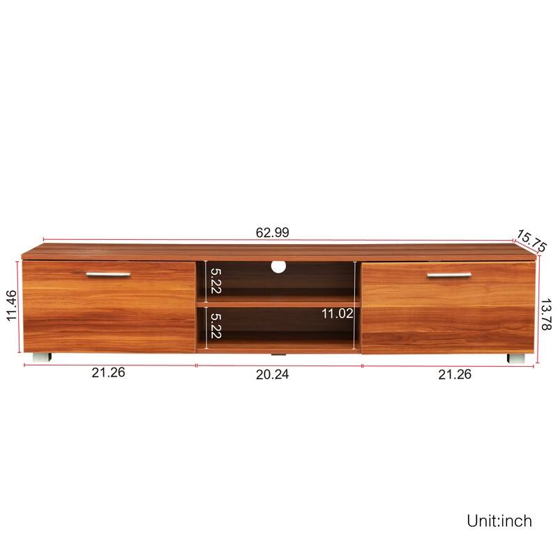 TV Stand for TVs Up to 70+,Wood TV Stand for Living Room,TV Console Cabinet with Shelves