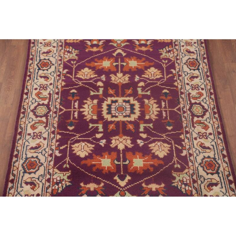 Oushak Oriental Foyer Rug Hand-Knotted Wool Carpet - 3'11" x 6'0"
