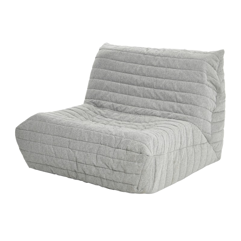 Premium Up-Cycled Memory Foam Chair, Ergonomic Design with Quilted Removable Cover, 70's Bean Bag Chair Alternative