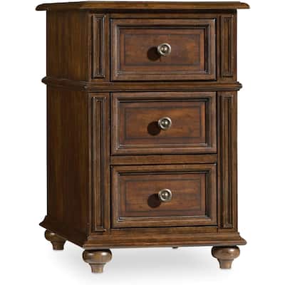 Hooker Furniture 16 Inch Wide 3 Drawers Rubberwood Nightstand from the