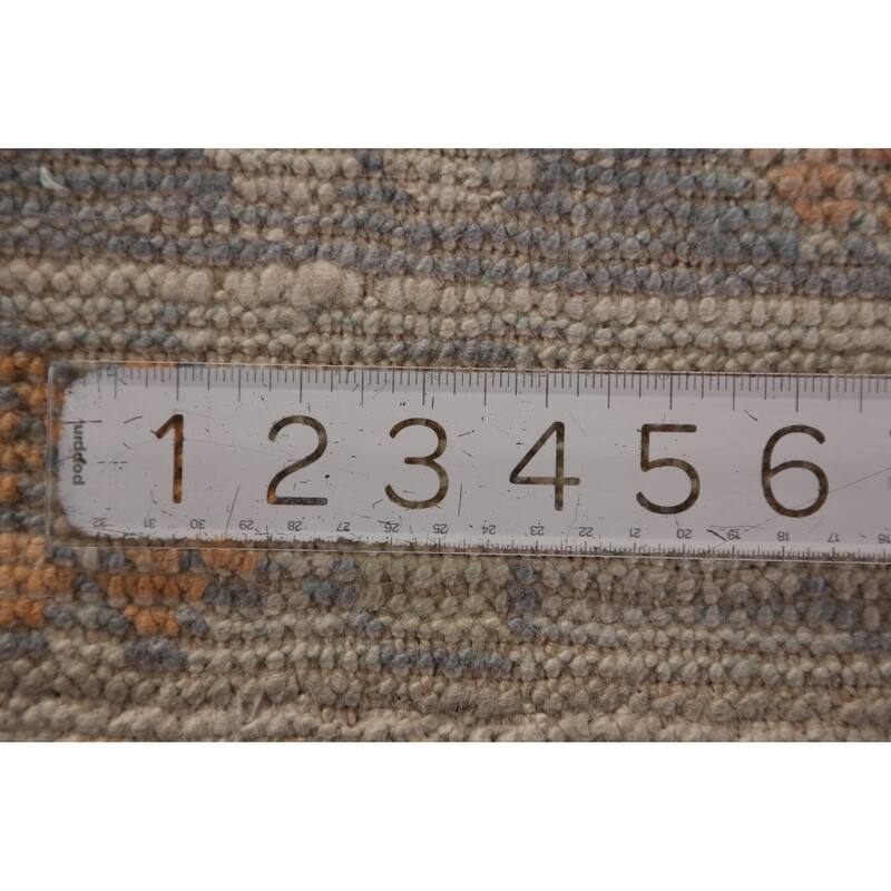Hand Knotted Oriental 100% Wool Carpet Transitional All-Over Beige & Ivories Oushak Area Rug - 12' 5'' X 8' 9''
