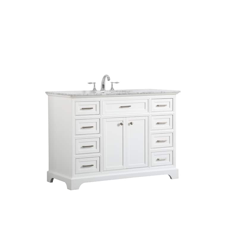 Vega 48 - 60 Inch Single Bathroom Vanity - White - 48 Inches