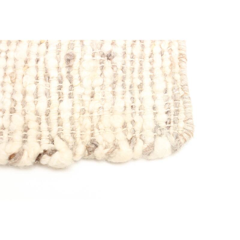 ECARPETGALLERY Braid weave Sienna Tan Wool Rug - 5'3 x 7'11