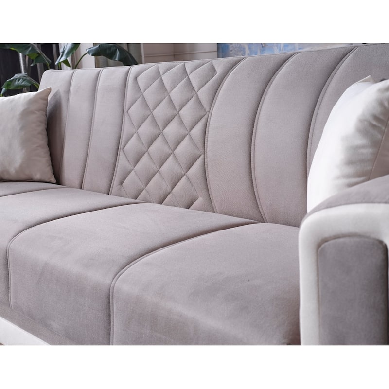 Dizza 91.7" Fabric Convertible Sleeper Sofa