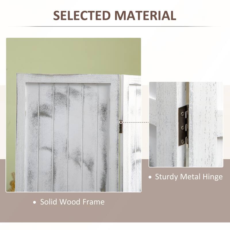 Versatile 5.5' 4 Panel Folding Room Divider for Creating Separate Spaces in Any Room