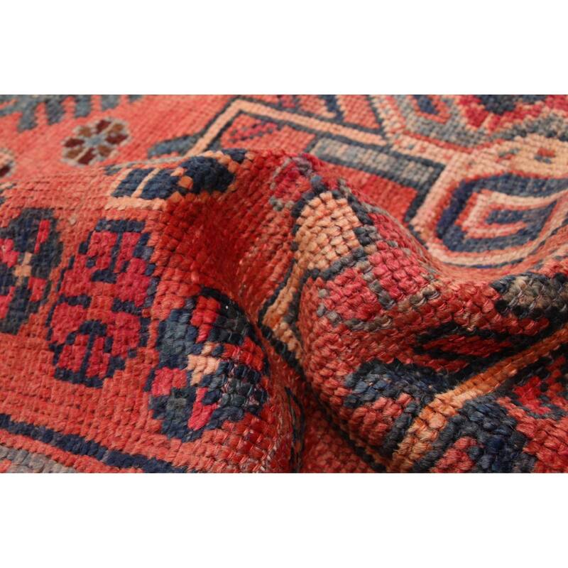 ECARPETGALLERY Hand-knotted Melis Vintage Light Red Wool Rug - 4'5 x 7'3