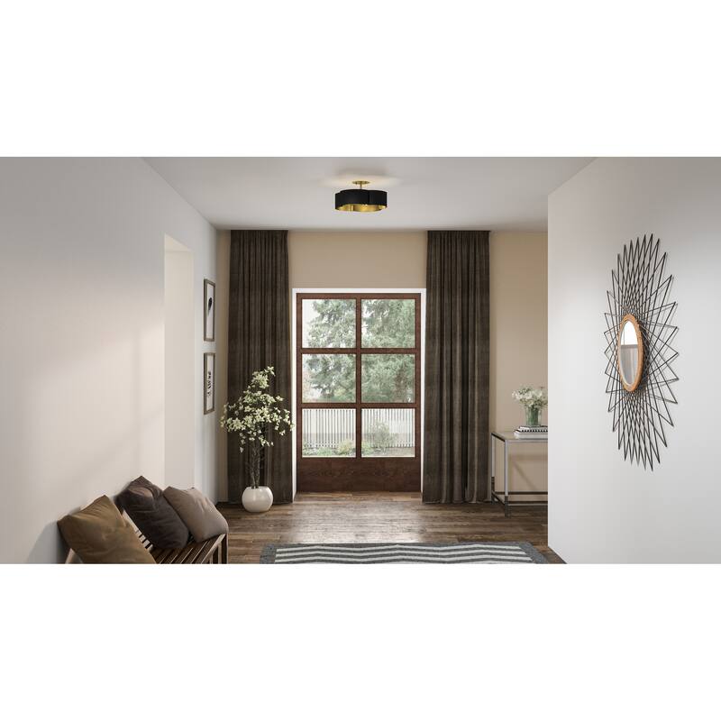Balsam 4-Light Matte Black Semi-Flush Mount - Matte Black