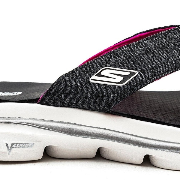 skechers performance women's go walk move solstice flip flop