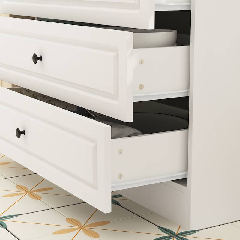Home Office Storage Solution White Bookshelf, Pantry, and Display Unit