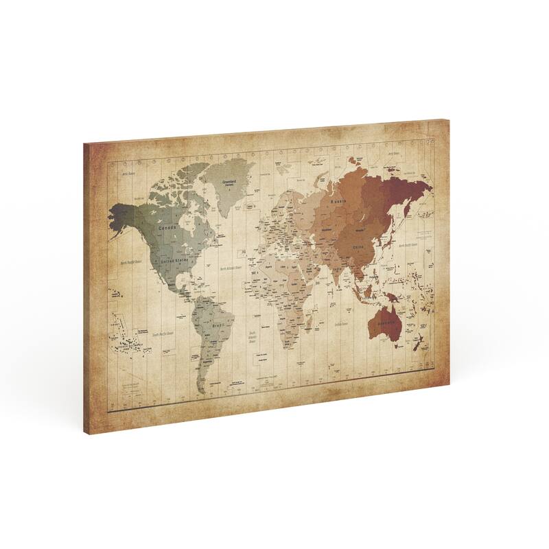 Copper Grove Map Canvas Art - 16 x 24
