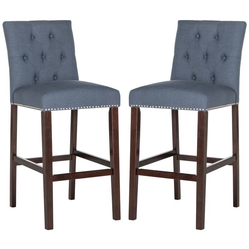 SAFAVIEH Jelka 31.5 Inch Bar Stool (Set of 2) - 19" x 20" x 44" - 19Wx23Dx44H