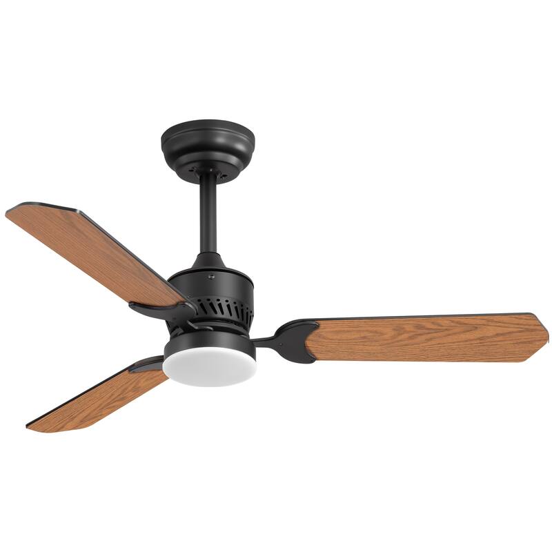 1/2 Set 42-in Integrated Ceiling Fan with LED Light and Remote(3 Reversible Blades）