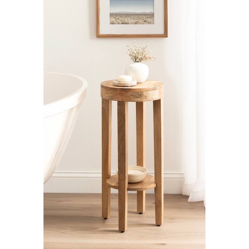 Kate and Laurel Talcott Round Wood Side Table