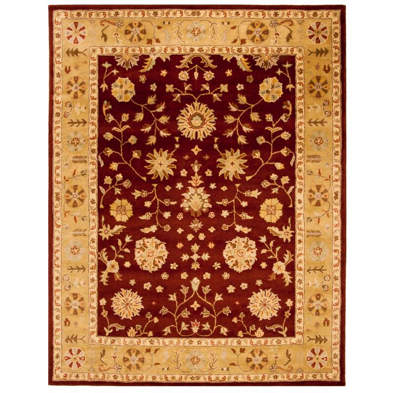 SAFAVIEH Handmade Heritage Layered Faux Bois Traditional Oriental Wool Rug