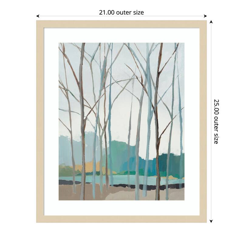 Winter Trees II by Isabelle Z Wood Framed Wall Art Print - 21 x 25 in