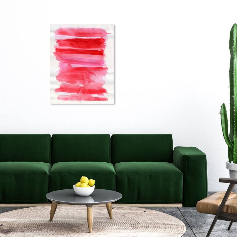 Wynwood Studio Abstract Red Love Pink and Modern & Contemporary Wall Art Canvas Print - 36 x 30