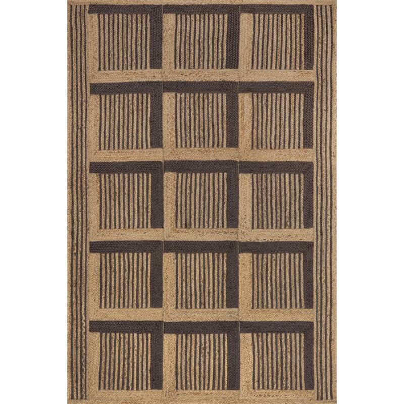 Nuloom Aletta Geometric Tiled Jute Area Rug