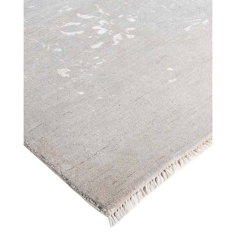 Ikat One-of-a-Kind Hand-Knotted Area Rug, Gray - 8' 0" x 10' 2"
