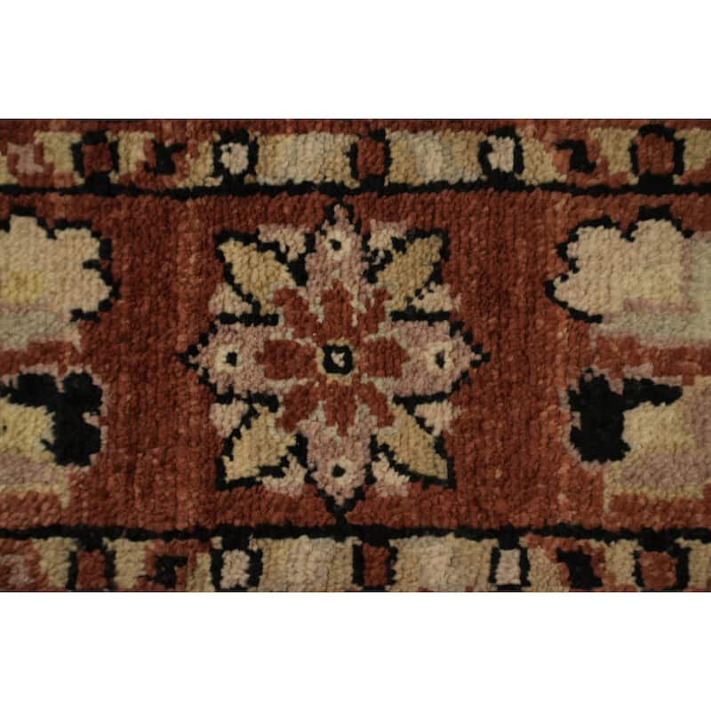 Hand Knotted Oriental 100% Wool Carpet Traditional All-Over Black Ziegler Runner Rug - 10' 0'' X 2' 7''