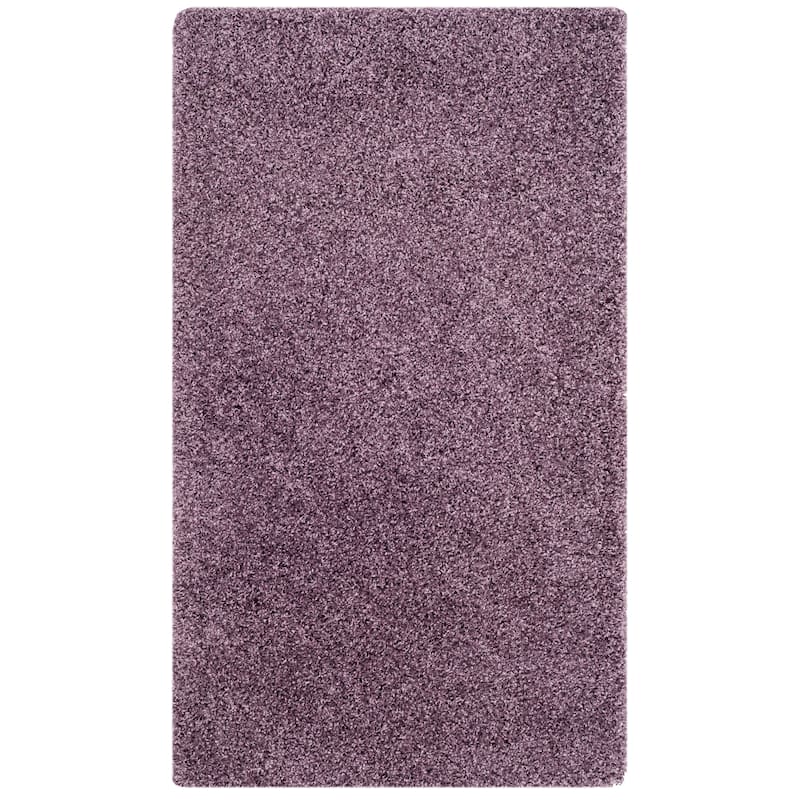 SAFAVIEH Laguna Shag Verdiana Solid Color 2-inch Thick Rug. - 2'3" x 4' - Purple - Rectangle