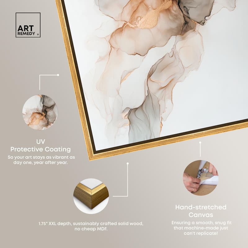 Smoky Gold Drift Canvas by Art Remedy