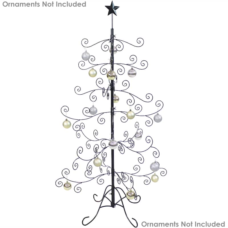 Sunnydaze Noelle Metal Christmas Ornament Tree - 60 Inch