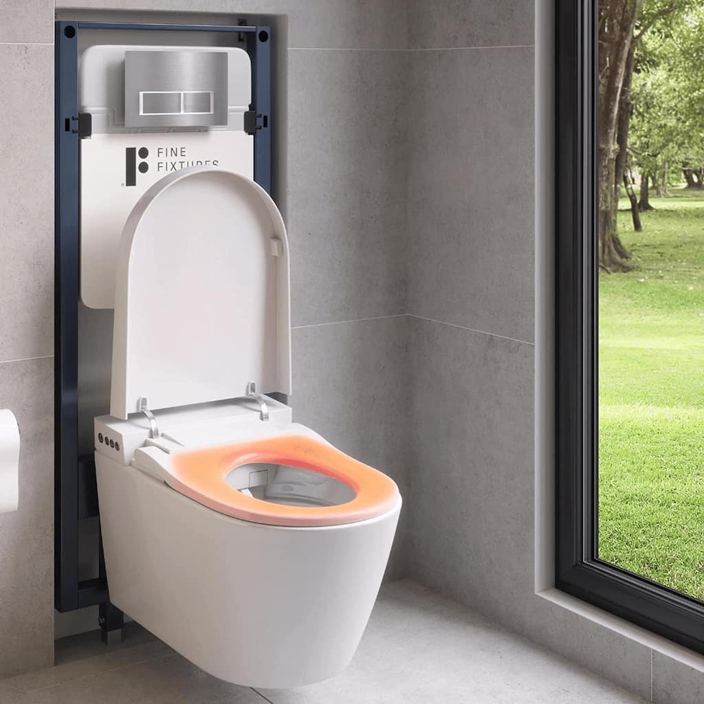 In-wall Smart Toilet Combo Set - Toilet Bowl With Bidet Seat, Tank And Carrier System