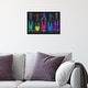 preview thumbnail 5 of 64, Luminous Party Champagne, Colorful Party Bubbles Modern Black Canvas Wall Art Print for Dining Room