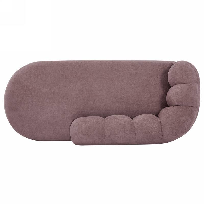 Christopher Knight Home - Modern Curved Upholstered Sofa with Sculptural Bubble Back