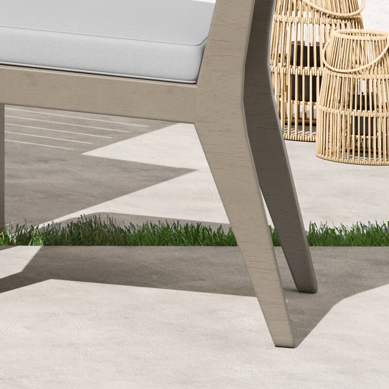 Homestyles Sustain Gray Wood Outdoor Dining Chair Pair