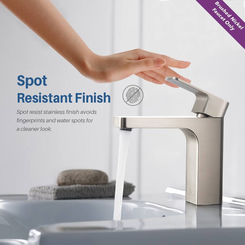 Solid Brass Lead-free Single-handle High Arc Bathroom Faucet