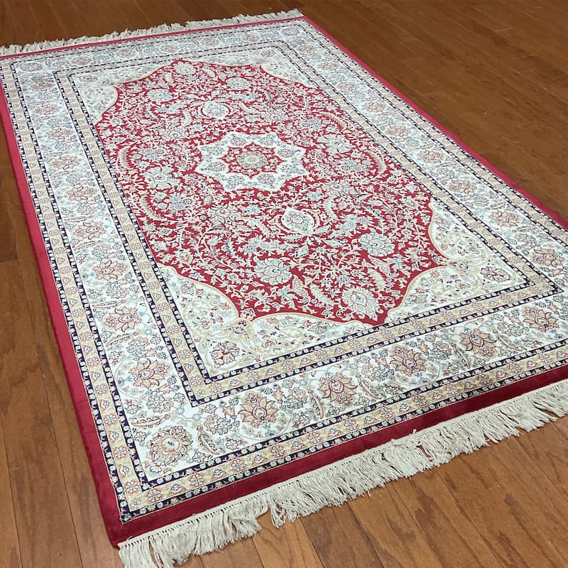 HERAT ORIENTAL Handmade Kashmiri Wool Rug - 4' x 6'