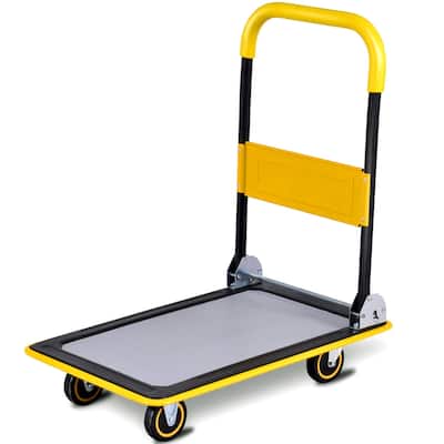 Costway 330lbs Folding Platform Cart Dolly Push Hand Truck Moving