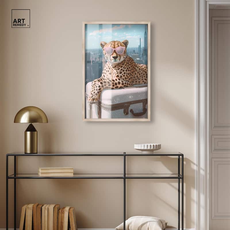 Cheetah Luggage NYC Shadowbox by Art Remedy