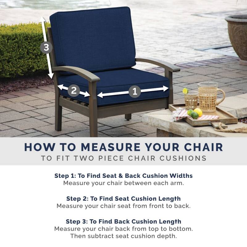 ARDEN 24-inch Outdoor Deep Seat Cushion Set