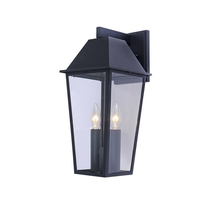 Winchester Collection 2-Light Exterior Wall Light, Black - Black