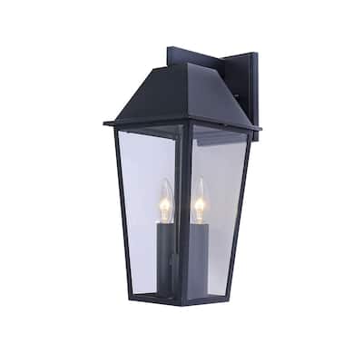 Winchester Collection 2-Light Exterior Wall Light, Black