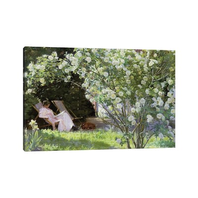 iCanvas "Roses, Or The Artist'S Wife In The Garden At Skagen , 1883" by Peder Severin Kroyer Canvas Print