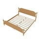preview thumbnail 3 of 18, Merax Traditional Style Platform Bed with Rattan Headboard and Footboard
